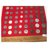 Lot of 48 Foreign Coins, Vintage