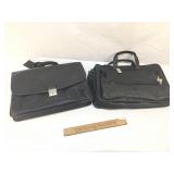 Lot of 2 Leather Briefcases or Laptop Bags