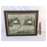 Original Oil On Canvas Art Painting, Winter Scene,