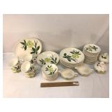 Set of Floral Design Dishes, 64 pieces, Vintage