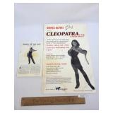 Cleopatra...A Rock Ballet Advertising Poster, Sign