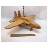 Wood Crafted Airplane w/ Chain