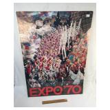 Print, 1970 Japan Expo Travel Poster, Vintage