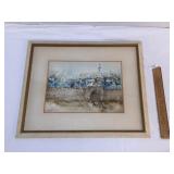 Original Mixed Media Watercolor Art Painting by Be