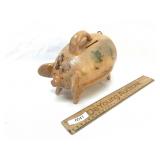 Pig or Piggy Bank, Glazed Pottery