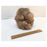 Carved Wood Art Figure, Weeping Buddha or Yogi