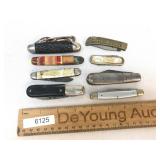 Lot of 8 Folding Pocket Knives or Knife Collection
