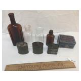 Lot of 8 Items, Bottles and Tins