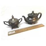 Lot of 2 Silver Plated Serving Items, Sugar and PR