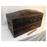 Domed Top Steamer Trunk, Antique