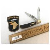Schrade Old Timer Folding Knife and US Military Pa