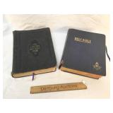 Lot of 2 Bibles, Masonic and Other, Vintage