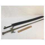 Fantasy Sword with Leather Sheath