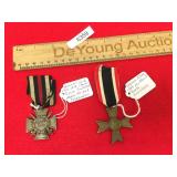 Lot of 2 German Military Badges, Merit Cross and H