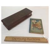 Cribbage Board and Book, Antique