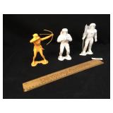 Lot of 3 Marx Figures, Astronauts and Indian