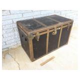 Steamer Trunk by Genuine National Vulcanized Trunk