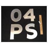 Lot of 4 Sign Letters, Commercial, Metal