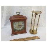 Lot of 2 Items, Seth Thomas Clock and Hourglass