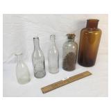 Lot of 5 Bottles, Vintage or Antique