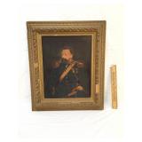 Original Oil on Board Art Painting, German Officer