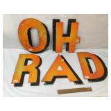 Lot of 5 Masonite Letters for Signs, Vintage