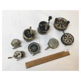 Lot of 8 Fishing Reels, Vintage