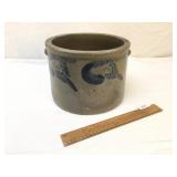 Crock or Jar, Blue Decorated, Antique