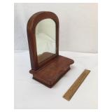 Shaving Mirror with Dresser Box, Antique
