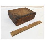 Wood Box with Iron Latch, Antique