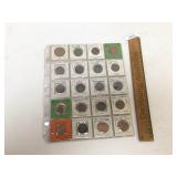 Lot of 20 Foreign Coins, English Penny and More