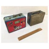 Lot of 2 Metal Lunch Box, Vintage