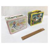 Lot of 2 Metal Lunch Box, Vintage