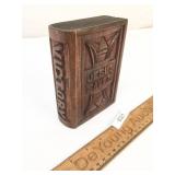 Frank Feather Bible, Folk Art Carving, Vintage