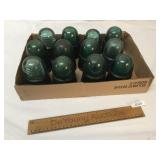 Lot of 12 Glass Insulators, Vintage or Antique