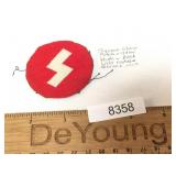 WW2 or WWII German Nazi Sigrune Sleeve Patch, Hitl
