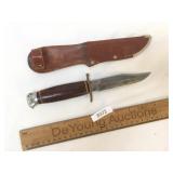 Fixed Blade Knife by Western with Leather Sheath,