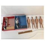 Barbie and Ken Doll Case with Contents