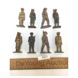 Lot of 8 Cast Metal Soldiers, Antique