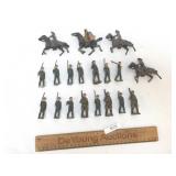 Lot of 19 Cast Metal Soldiers, Vintage
