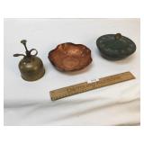 Lot of 3 Copper and Brass Items, Vintage
