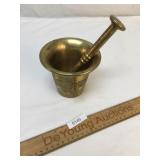 Brass Mortar and Pestle, Vintage or Antique