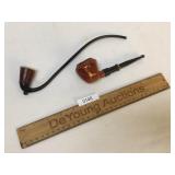 Lot of 2 Pipes, Smoking, Vintage or Antique