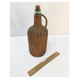 Demijohn or Wicker Covered Bottle, Antique