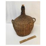 Demijohn or Wicker Covered Bottle, Antique