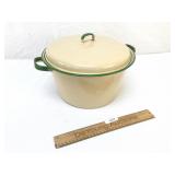 Enamel Pot with Lid, Antique