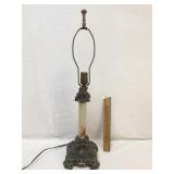 Lamp with Stone Column, Vintage or Antique