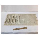 Lot of 5 Newspapers, The Mail, Hagerstown MD, 1831