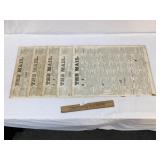 Lot of 5 Newspapers, The Mail, Hagerstown MD, 1832