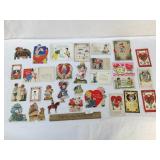 Lot of 29 Valentines Cards, Vintage or Antique